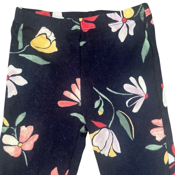 Carter’s pull-on leggings floral print black cotton Girls 18 Months - Picture 5 of 7